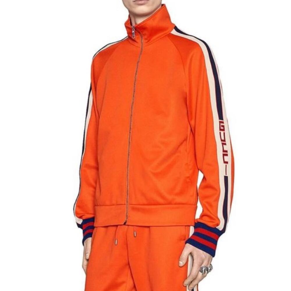 GUCCI Technical Jersey Jacket Orange XL